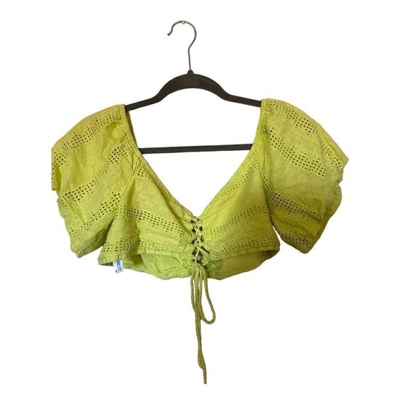 Neon Green Wild Fable Crop Top - Picture 1 of 4
